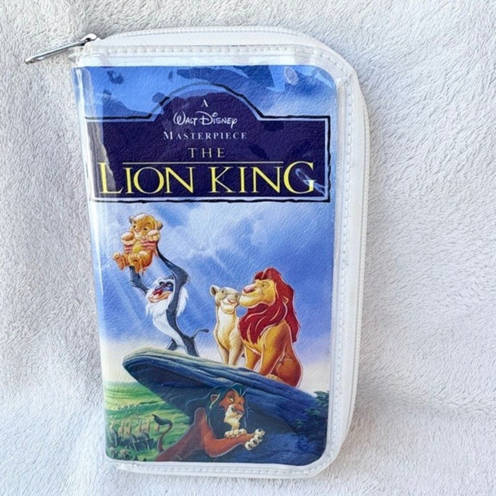 Disney Parks The Lion King VHS Case Clutch Wallet Womens OS White